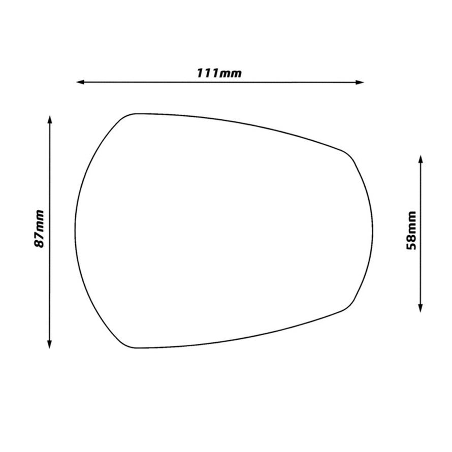Dimensions miroir Rétroviseur ZL TOWER 80 Zéfal