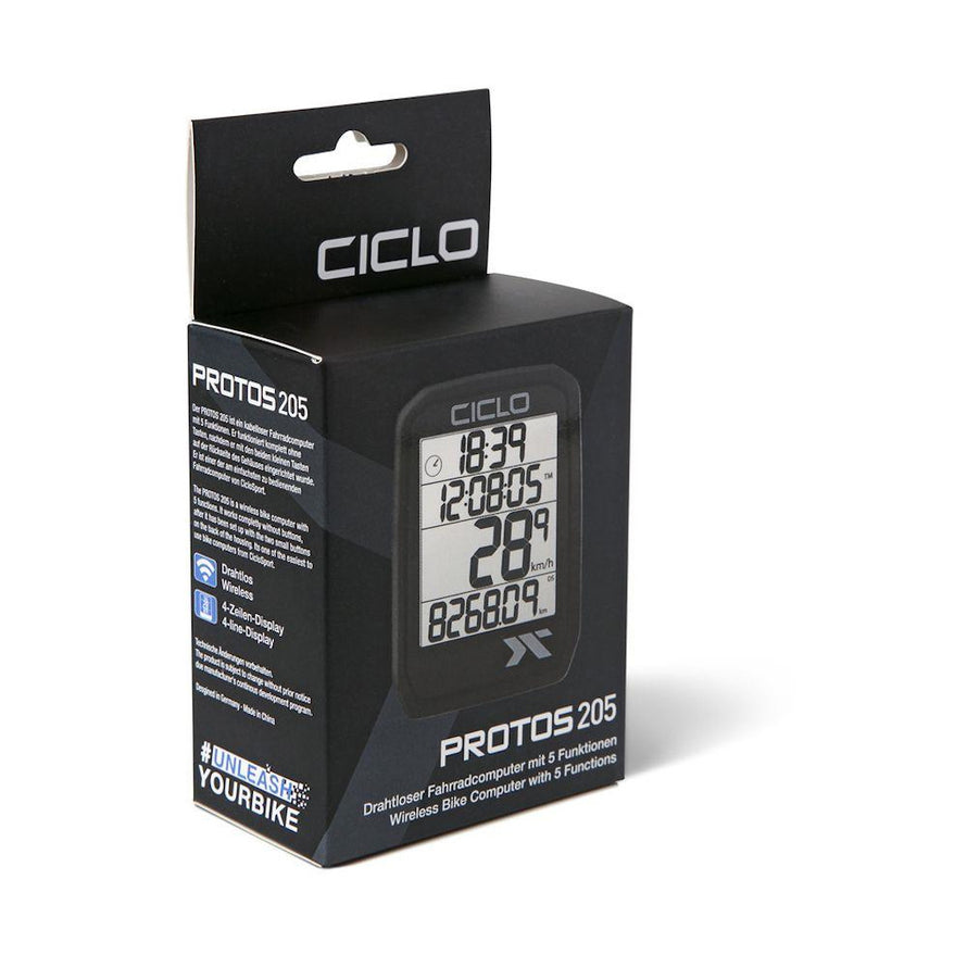 Compteur vélo sans fil 5 fonctions Protos 205 Ciclo