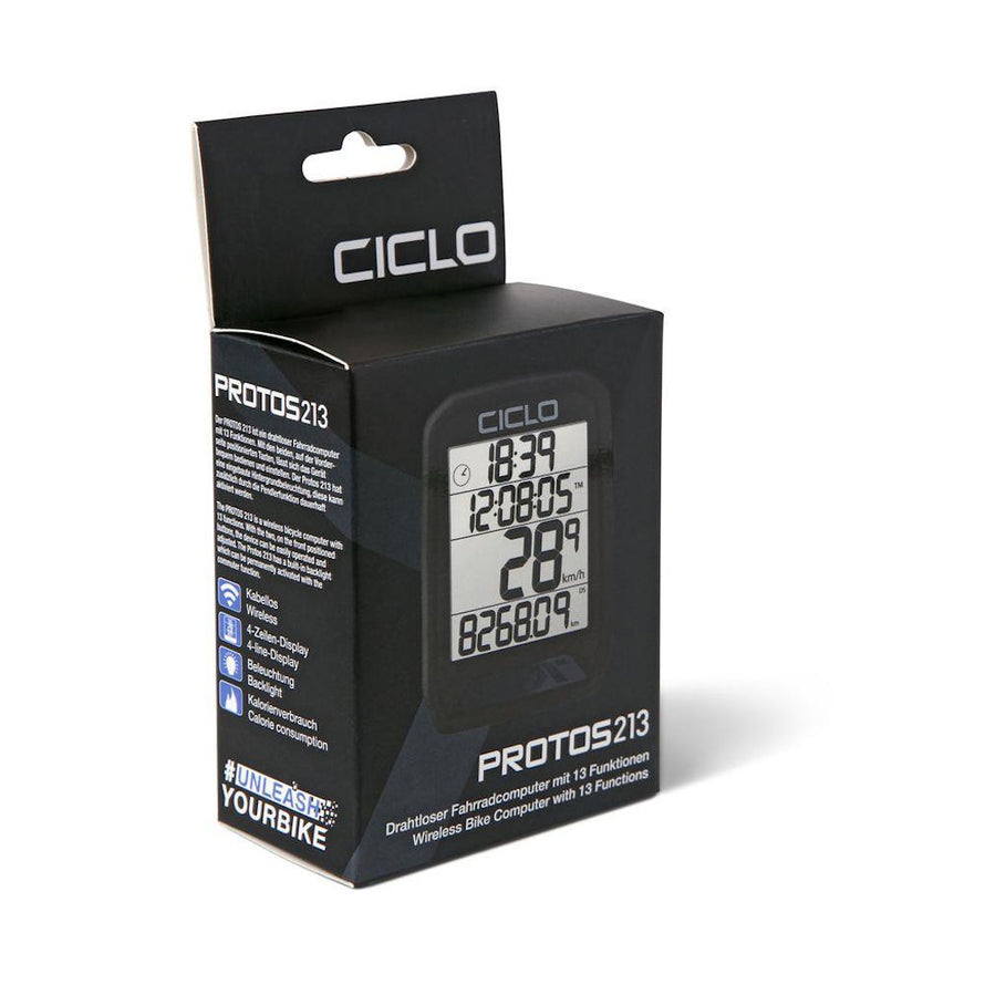 ciclo fahrradcomputer höhenmesser Ciclo Protos 213 Wasserdichter, kabelloser Fahrradcomputer mit 13 Funktionen