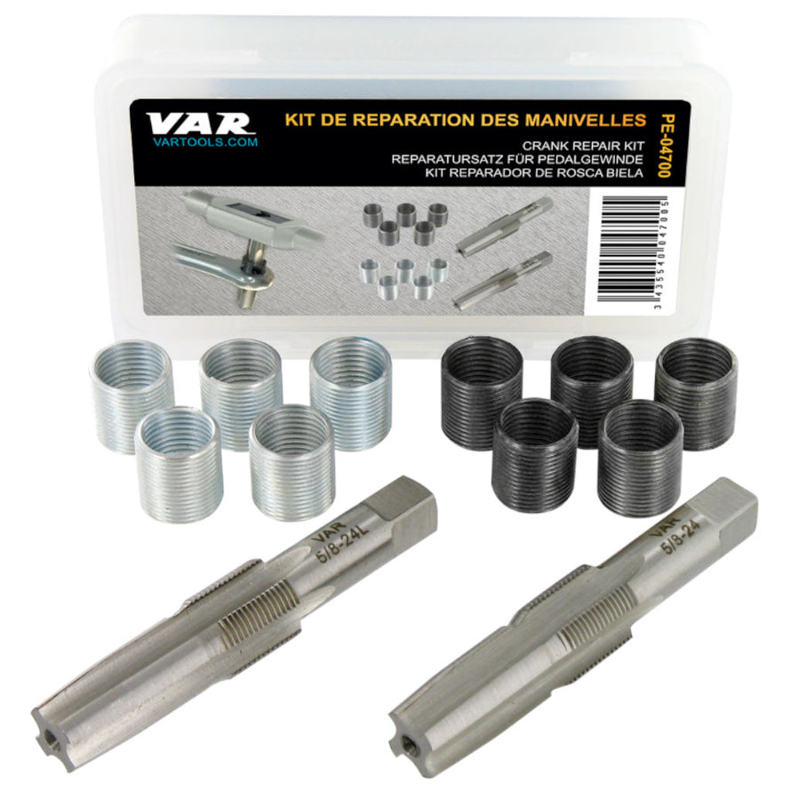 fahrrad kurbel gewinde reparatur set Var Tretkurbelgewindebohrer rechts und links 5/8" x 24 tpi