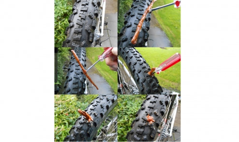Kit réparation pour pneus vélo Tubeless avec mèches Weldtite