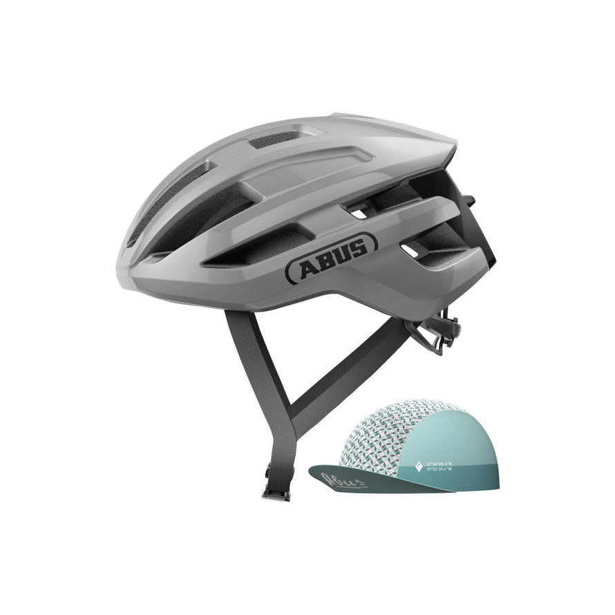 ABUS PowerDome Ace Rennrad- und Kieshelm mit Schirmmütze