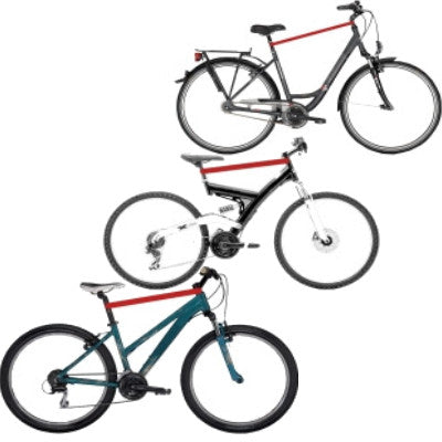 Barre transport vélo femme et VTT suspendu porte vélo coffre Peruzzo