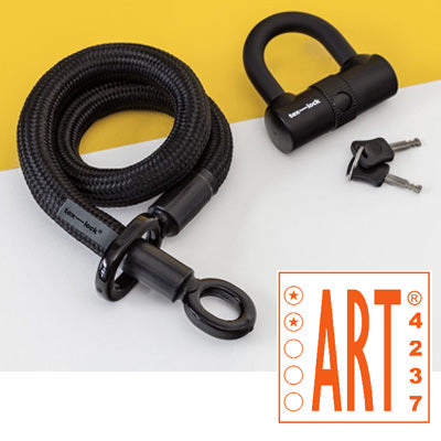 Antivol Tex-Lock Eyelet S 80 cm certifié Sold Secure et ART2