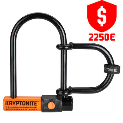 fahrradschloss kryptonite zahlenschloss Kryptonite Messenger Mini+ antivol vélo en U avec deux anses