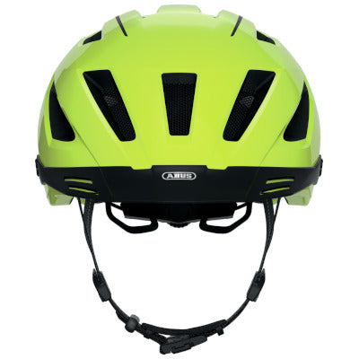 abus fahrradhelm kinnriemen einstellen Pedelec 2.0 MIPS Abus LED-Helm hinten gelb für Stadtradfahrer