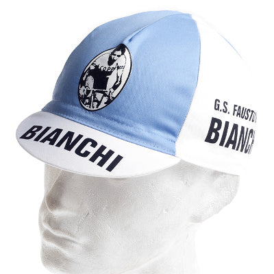 rennrad mütze bianchi Vintage Cycling Cap Bianchi Radsportmütze weiß und blau