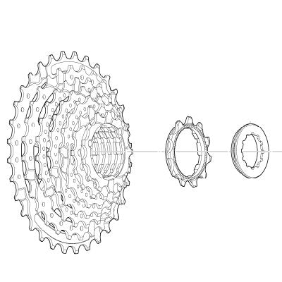 11 32 kassette auf rennrad Shimano CSHG41 Kassette für 8-Gang-Fahrrad