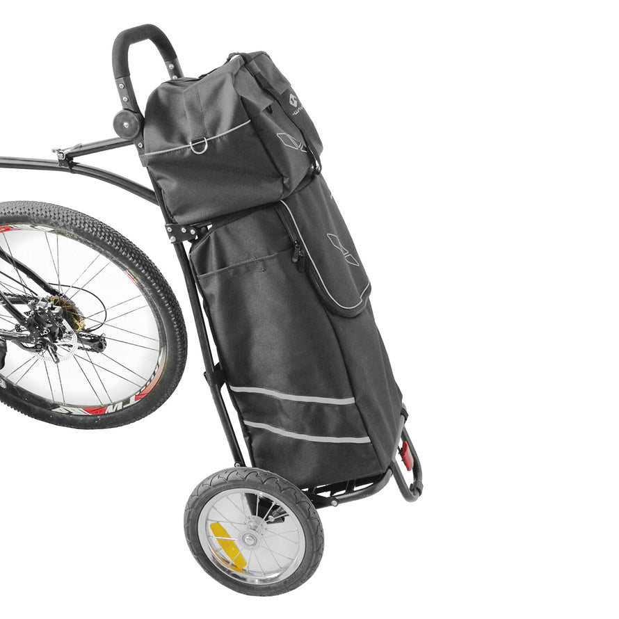 COSTWAY Carrello Cargo per Bicicletta Pieghevole, Rimorchio per Bici con Copertura in Tessuto Oxford e Ruote COSTWAY Carrello Cargo per Bicicletta Pieghevole, Rimorchio per Bici con Copertura in Tessuto Oxford e Ruote