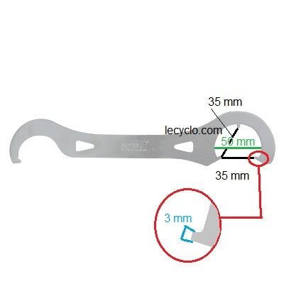 Clef 2 en 1 contre écrou fixie et boitier de pédalier Super B - #3