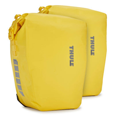 Double sacoche jaune sur porte-bagages 25L Shield Pannier Thule - #1
