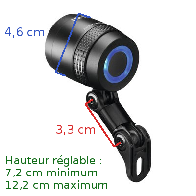 Eclairage vélo 100 lux sur fourche IQ-X noir Busch and Muller - #6