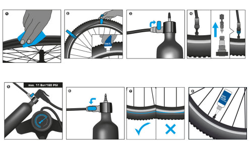 Pompe compresseur pour pneu tubeless vélo Tire Booster Schwalbe