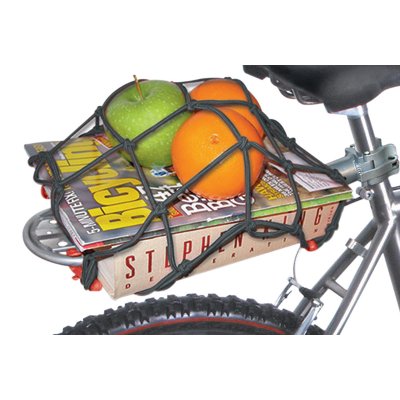 Filet tendeur pour transport d'affaires sur le porte-bagages vélo