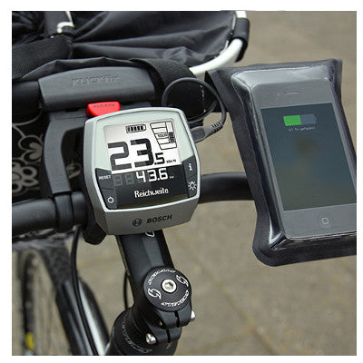 klickfix lenkeradapter e mit schloss für e-bikes mit display KlickFixierung E-Bike Lenkerhalterung mit Schloss für Tasche oder Korb