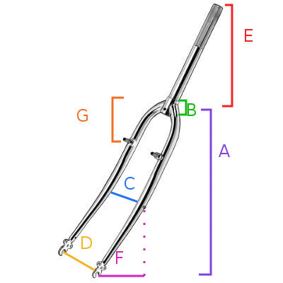 146-21,1 Forcella Cromata Bici 26" MTB Tubo Lungo 240mm Con ... - EBay - Foto 12