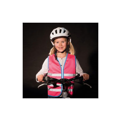 Gilet de sécurité rose L2S Urban pour cycliste - Auto Gilet de sécurité rose L2S Urban pour cycliste - Auto