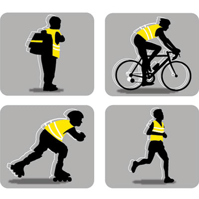 l2s visiokid gilet enfant sport sécurité haute visibilité jaune fluo  running cyclisme