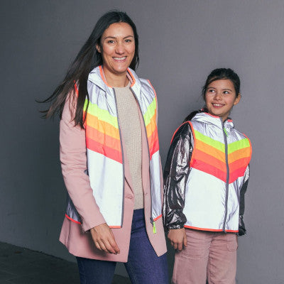 NewL Gilet Réfléchissant 3M Homme/sp Femme - Veste Hiphop Coupe-Vent à Capuche Sportive