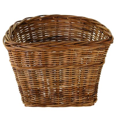 Panier Vélo En Osier Tressé Main – Avec Sangles Cuir, Prêt à Fixer Sur Guidon Ou Scooter – Marron - 5