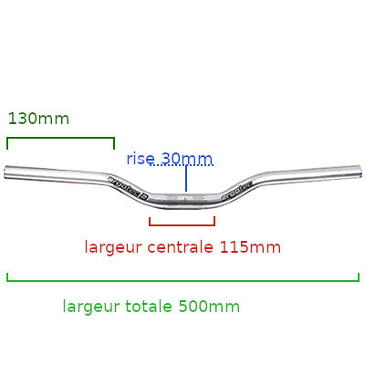 fahrradlenker silber Ergotec Humpert Fixie Riser Bar Fahrradlenker Silber 25,4 mm