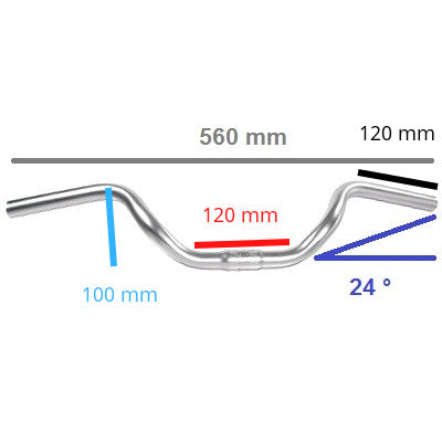 Guidon de vélo urbain trekking Diamant en acier - Humpert  - #2