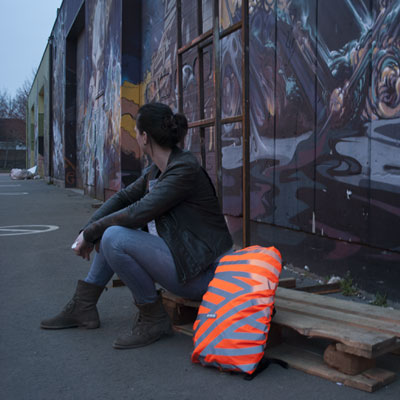 Housse de sac à dos jaune réfléchissant Berlin Wowow - #3