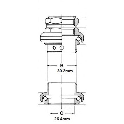Jeu de direction chromé Tange 1 pouce - #3