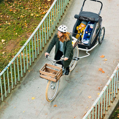 Vaaya Kid Remorque vélo enfant pliable deux places avec suspension