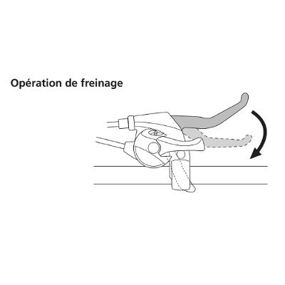 SHIMANO STX ST-MC34 Levier de Frein Avant 3 Vitesses SHIMANO STX ST-MC34 Levier de Frein Avant 3 Vitesses