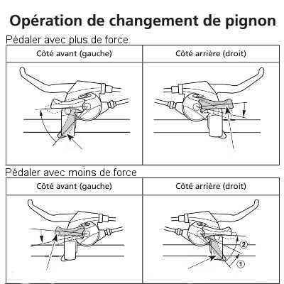 Manette de freinage et dérailleur vélo 3 vitesses Noir - #5