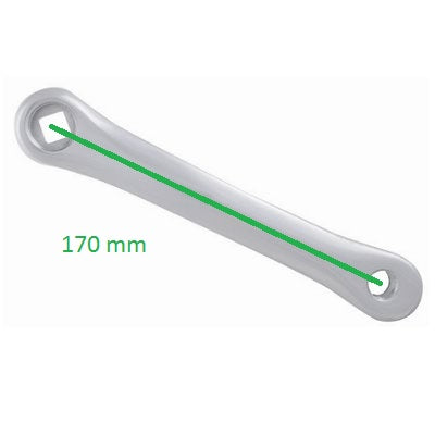 Manivelle Droite En Aluminium Pour Vélo électrique - Longueur 170 Mm, Emmanchement Carré JIS, Compatible Yamaha - 6