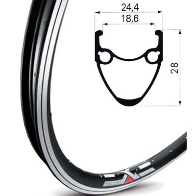 Roues avant et arrière pour VTT frein à disque 26 pouces Noir 26