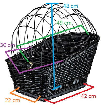 Panier arrière en osier pour chien sur porte bagage vélo -Trixie - #4