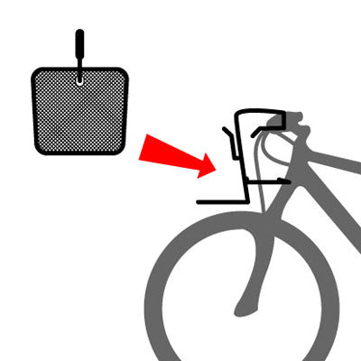 Panier avant vélo enfant avec crochets pliants blanc — onVeló cycling