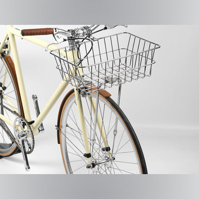 BLB Basket Panier de transport avant vintage argent pour vélo