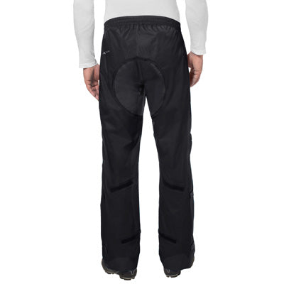 Pantalon Vaude Drop II cyclotourisme noir Homme tanche et coupe vent