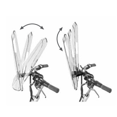 Pare-brise Et Protège-mains Pour Guidon Vélo électrique - ABS Noir Semi-transparent, Contre Vent/pluie/soleil