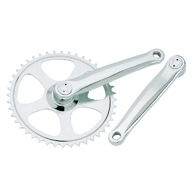 Pédalier Vélo 42 Dents - Noir - Pour VTT, Vélo électrique, Fixie Ou Route - Longueur 170 Mm - Aluminium