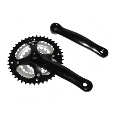 Pédalier triple plateau 7/8v en acier noir (42/34/24 Pédalier triple plateau 7/8v en acier noir (42/34/24