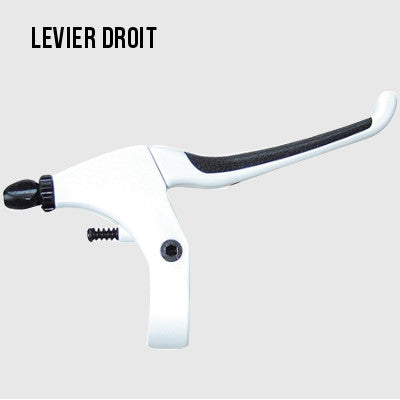 Poignée de frein de vélo confort blanche - #3