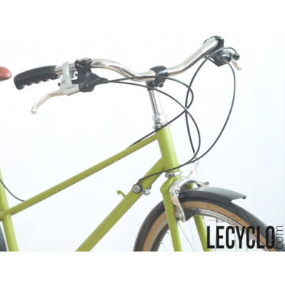Paire de poignées noires rétro 110 cm pour vélo avec creux