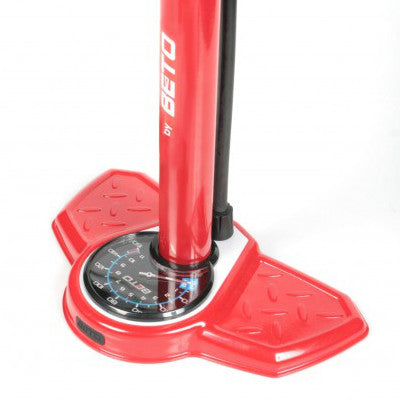 Pompe à vélo R2B® avec manomètre - Tête de valve double - Incl