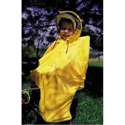 Un poncho anti pluie pour siège enfant / bébé.