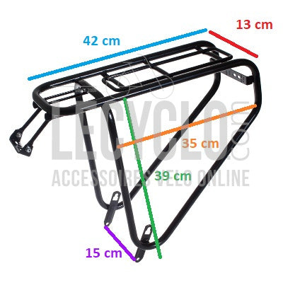 Porte bagage noir charge 35 Kg vélo Steco - #3