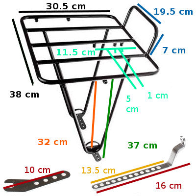 Porte-bagages avant noir pour vélo Frontière - BLB - #6