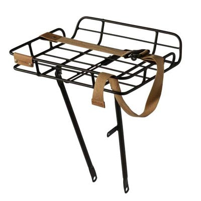 Basil Portland Porte-bagages avant rétro en aluminium noir pour vélo Basil Portland Porte-bagages avant rétro en aluminium noir pour vélo