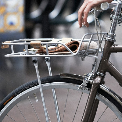 Basil Portland Porte-bagages avant rétro en aluminium noir pour vélo
