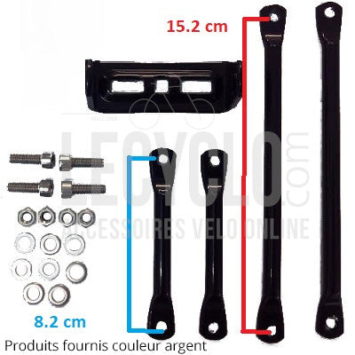 Porte bagages vélo argent charges lourdes 35 kilos Steco - #2