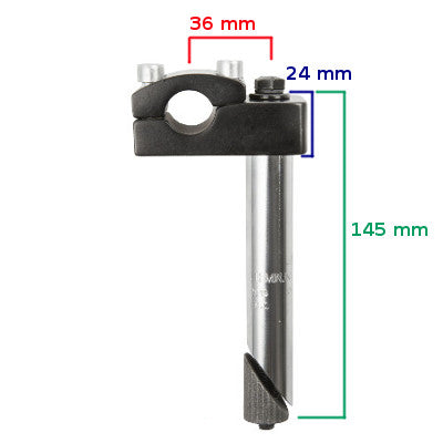 Potence plongeur réglable 22,2 mm pour vélo / VTT - Équipements vélos Potence plongeur réglable 22,2 mm pour vélo / VTT - Équipements vélos